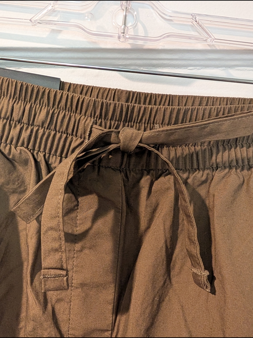 Banana Republic Olive Green Drawstring Poplin Cotton Shorts BNWT - Picture 3 of 6